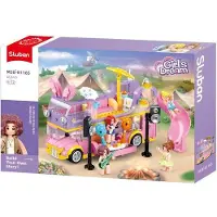 Sluban Mädchen Traum Dj Bus Konstruktionsspiel 135 Stücke Rosa Kinder Rosa One Size