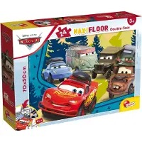 Lisciani Doppelseitiges Maxi 24 Cars Bodenpuzzle