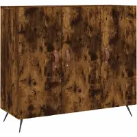 vidaXL Sideboard Räuchereiche 90x34x80 cm Holzwerkstoff