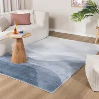 FRAAI Moderner Teppich - Field Blau Grau 200x290 cm