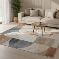 FRAAI Waschbarer Teppich Abstrakt - Misha Blocks Bunt 140x200 cm
