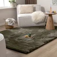 NATURL. Hochflor Teppich - Comfy Supreme Grün 140x200 cm