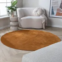 NATURL. Waschbarer Teppich Rund - Vivid Terrakotta Ø 120 cm