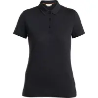 Icebreaker Merino 150 Tech Lite Iii Kurzarm-poloshirt Schwarz L Frau Schwarz L
