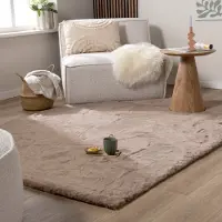 NATURL. Hochflor Teppich - Comfy Supreme Taupe 140x200 cm
