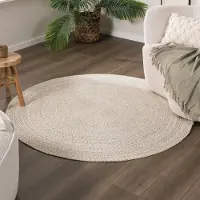 Studio Clarice In- & Outdoor Jute Teppich Rund - Bali Weiß Ø 160 cm