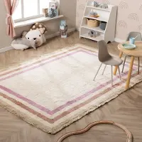 Little Olly Waschbarer Kinderteppich - Milo Rosa 80x150 cm