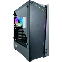 Azza APOLLO 430, Midi Tower, PC, Schwarz, Transparent, ATX, micro ATX, Gehärtetes Glas, Gaming