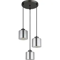 Globo Design-Pendellampe Felicia Gunmetal 3-Lights