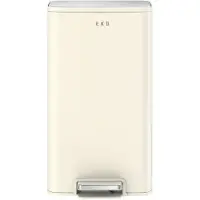 EKO - Marina Treteimer 30 Liter - Stainless steel Plastic - Cremeweiß