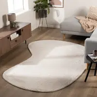 NATURL. Flauschiger Teppich - Cozy Ripple Creme 80x120cm