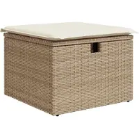 vidaXL Gartensofa-set 9 Stk. Beige Poly-Rattan