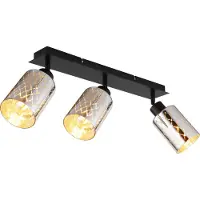 Globo 54316-3, Schwarz, Glas, Metall, IP20, I, E27, 40 W