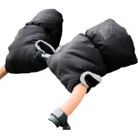 HEITMANN FELLE Kinderwagen-Handwärmer "Eisbärchen Copy", Handschuhe für den Kinderwagen, Handmuff mit praktischen Druckknöpfen