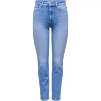ONLY Straight-Jeans "ONLEMILY STRETCH HW ST AK DNM REA053NOOS" knöchellang, gerade Form, helle Waschung