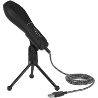 DeLOCK USB Kondensator Mikrofon mit Tischständer - ideal für Gaming, Skypen und Gesang