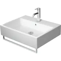 Duravit Waschtisch VERO AIR o ÜL m HLB geschli 600x470mm o HL we WG ohne Hahnloch weiß