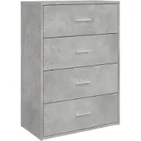 vidaXL Sideboard Betongrau 60x31x84 cm Holzwerkstoff