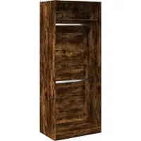 vidaXL Kleiderschrank Räuchereiche 80x50x200 cm Holzwerkstoffs