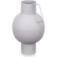 Gift Decor pastellgraue konvexe Stahlvase