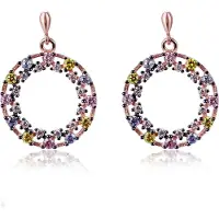 Orphelia 'Ardelle' Damen 925 Sterling Silber Anhängerohrringe - Rose ZO-7464