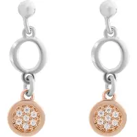 Orphelia 'Maite' Damen 925 Sterling Silber Tropfenohrringe - Silber/Rosé ZO-7376