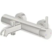 Steinberg Serie 100 Wannenarmatur, Aufputz-Einhebelmischer, G 1/2, Ausladung 185 mm, 1001100BN