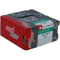 Dynaplus Glasleistenschraube Schraubenlänge 40mm Gewinde-L.22mm Kopf-D.6mm AR