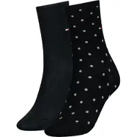 Tommy Hilfiger Socken "TH WOMEN SOCK DOT 2P" 2 Paar, 2 Stk. tlg. mit feinem Rippenbündchen und Logostickerei
