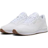 Puma Echtleder Sneaker ST Runner v4 L White-Glacial Gray-Gum, Uni , Herren:43 EU