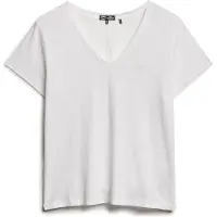 Superdry V-Shirt "STUDIOS SLUB EMB VEE TEE" strukturiertes T-Shirt mit V-Ausschnitt und Stickerei