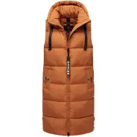 NAVAHOO Steppweste "Schnuffelchen" 1 Stk. warme Damen Outdoor-Weste lang mit Kapuze
