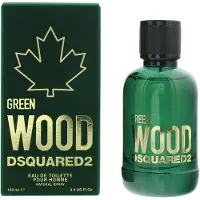 Dsquared2 Green Wood, Männer, 100 ml, Nicht nachfüllbare Flasche, Zitrone, Pfeffer, Zedernholz, Vetiver, Ambrox, Moschus, Nagarmotha