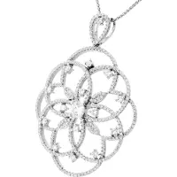 Orphelia Damen-Kette aus 925er Sterlingsilber mit Anhänger – Silber ZH-7213