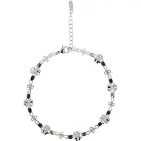 Faina Women Link Bracelet With Rhinestones in Silver | Gr.: onesize