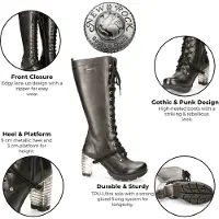 New rock Schnürstiefel "High Heel Boots M-TR005-S1" Handgefertigt, Made in Spain