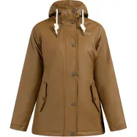 ICEBOUND damen regenjacke mit teddyfutter - dunklesand, S