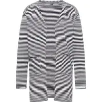 Dreimaster Cardigan Damen Marine Wollweiss