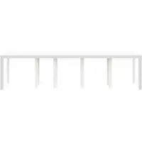 vidaXL Gartentisch Weiß 300 x 100 x 73 cm Poly-Rattan