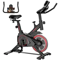 Formill QK101 Indoor Cycle Heimtrainer, 10 kg Schwungrad, 100 Widerstandsstufen, Riemenantrieb, LCD-Display, bis 120 kg belastbar