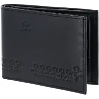 OXMOX Leder Geldbörse Leather Pocketbörse Jumping Jack Embossed Black schwarz