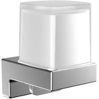 Emco cue Flüssigseifenspender, chrom, Stulpbecher aus Kristallglas, 322100100