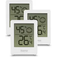 Hama Thermometer Hygrometer 3er-Set für Temperatur Raumklima Luftfe