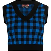 Mymo strickpullunder Damen Schwarz-Blau