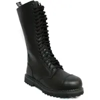 Grinders Unisex Black Punk Military Boots-King CS