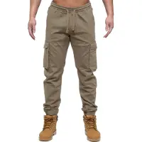 Enzo | Herren Cargo-Jogger-Jeans - Beige