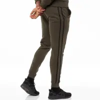 Enzo Herren Khaki Trainingsanzug Jogger| Designer Menswear