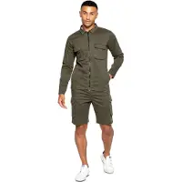 Enzo | Herren Cargo-Trainingsanzug mit Shorts Set - Khaki
