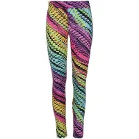 Conquista Fliederfarbene Leggings mit mehrfarbigem Druck