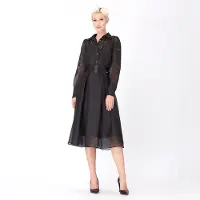 Smart & Joy Ausgestellter Rock aus Organza und Satin